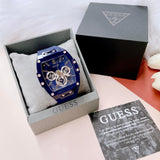 Buy Shop Guess Phoenix Multifunction Blue Dial Blue Rubber Strap Watch for Men - GW0203G7 USA Online