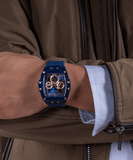 Buy Shop Guess Phoenix Multifunction Blue Dial Blue Rubber Strap Watch for Men - GW0203G7 USA Online