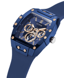 Buy Shop Guess Phoenix Multifunction Blue Dial Blue Rubber Strap Watch for Men - GW0203G7 USA Online