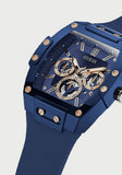 Buy Shop Guess Phoenix Multifunction Blue Dial Blue Rubber Strap Watch for Men - GW0203G7 USA Online