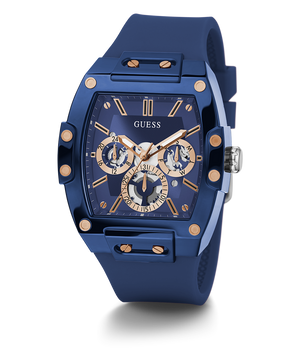 Buy Shop Guess Phoenix Multifunction Blue Dial Blue Rubber Strap Watch for Men - GW0203G7 USA Online