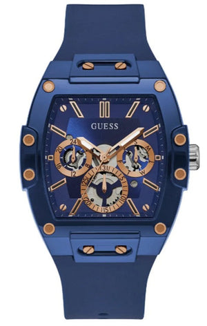 Buy Shop Guess Phoenix Multifunction Blue Dial Blue Rubber Strap Watch for Men - GW0203G7 USA Online