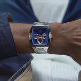 Buy Shop Guess Phoenix Multifunction Blue Dial Silver Steel Strap Watch For Men - GW0456G5 USA Online