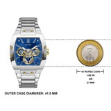 Buy Shop Guess Phoenix Multifunction Blue Dial Silver Steel Strap Watch For Men - GW0456G5 USA Online