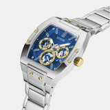 Buy Shop Guess Phoenix Multifunction Blue Dial Silver Steel Strap Watch For Men - GW0456G5 USA Online