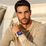 Buy Shop Guess Phoenix Multifunction Blue Dial White Rubber Strap Watch for Men - GW0499G6 USA Online