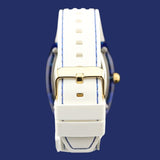 Buy Shop Guess Phoenix Multifunction Blue Dial White Rubber Strap Watch for Men - GW0499G6 USA Online