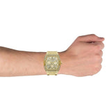 Buy Shop Guess Phoenix Multifunction Crystals Gold Dial Gold Steel Strap Watch For Men - GW0094G2 USA Online