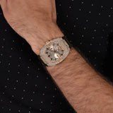 Buy Shop Guess Phoenix Multifunction Crystals Gold Dial Gold Steel Strap Watch For Men - GW0094G2 USA Online