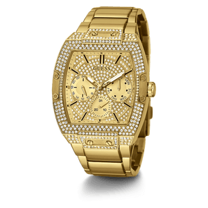 Buy Shop Guess Phoenix Multifunction Crystals Gold Dial Gold Steel Strap Watch For Men - GW0094G2 USA Online