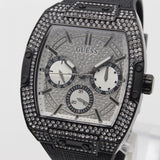 Buy Shop Guess Phoenix Multifunction Crystals Silver Dial Black Steel Strap Watch For Men - GW0094G3 USA Online
