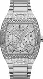 Buy Shop Guess Phoenix Multifunction Crystals Silver Dial Silver Steel Strap Watch For Men - GW0094G1 USA Online