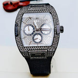 Buy Shop Guess Phoenix Multifunction Silver Dial Black Silicone Strap Watch For Men - GW0048G1 USA Online