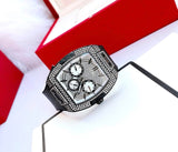 Buy Shop Guess Phoenix Multifunction Silver Dial Black Silicone Strap Watch For Men - GW0048G1 USA Online