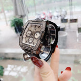 Buy Shop Guess Phoenix Multifunction Silver Dial Black Silicone Strap Watch For Men - GW0048G1 USA Online