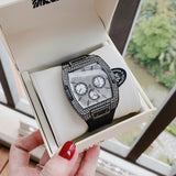 Buy Shop Guess Phoenix Multifunction Silver Dial Black Silicone Strap Watch For Men - GW0048G1 USA Online