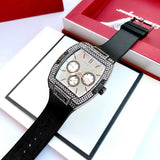 Buy Shop Guess Phoenix Multifunction Silver Dial Black Silicone Strap Watch For Men - GW0048G1 USA Online