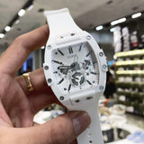 Buy Shop Guess Phoenix Multifunction White Dial White Rubber Strap Watch for Men - GW0203G2 USA Online