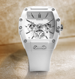 Buy Shop Guess Phoenix Multifunction White Dial White Rubber Strap Watch for Men - GW0203G2 USA Online