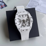 Guess Phoenix Multifunction White Dial White Rubber Strap Watch for Men - GW0203G2