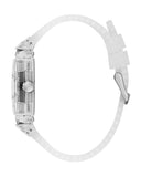 Buy Shop Guess Phoenix Quartz Burgundy Dial Transparent Silicone Strap Watch For Men - GW0499G9 USA Online