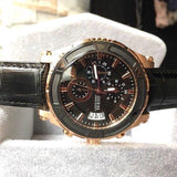 Buy Shop Guess Pinnacle Chronograph Quartz Black Dial Black Leather Strap Watch For Men - W0673G5 USA Online