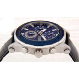 Buy Shop Guess Pinnacle Chronograph Quartz Blue Dial Black Leather Strap Watch For Men - W0673G4 USA Online