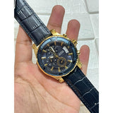 Buy Shop Guess Pinnacle Chronograph Quartz Blue Dial Blue Leather Strap Watch For Men - W0673G2 USA Online