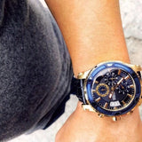 Buy Shop Guess Pinnacle Chronograph Quartz Blue Dial Blue Leather Strap Watch For Men - W0673G2 USA Online