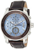 Buy Shop Guess Pinnacle Chronograph Quartz Blue Dial Brown Leather Strap Watch For Men - W0673G1 USA Online