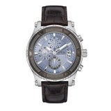 Buy Shop Guess Pinnacle Chronograph Quartz Blue Dial Brown Leather Strap Watch For Men - W0673G1 USA Online