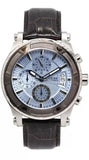 Buy Shop Guess Pinnacle Chronograph Quartz Blue Dial Brown Leather Strap Watch For Men - W0673G1 USA Online