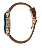 Buy Shop Guess Pinnacle Chronograph Quartz Blue Dial Brown Leather Strap Watch For Women - W0673G3 USA Online