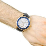 Buy Shop Guess Pinnacle Chronograph White Dial Blue Leather Strap Watch For Men - W0673G6 USA Online