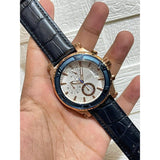 Buy Shop Guess Pinnacle Chronograph White Dial Blue Leather Strap Watch For Men - W0673G6 USA Online