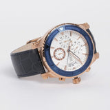 Buy Shop Guess Pinnacle Chronograph White Dial Blue Leather Strap Watch For Men - W0673G6 USA Online