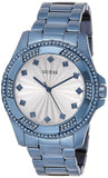 Buy Shop Guess Pinwheel Analog Silver Dial Blue Steel Strap Watch for Women - W0702L1 USA Online