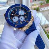 Buy Shop Guess Poseidon Blue Dial Blue Rubber Strap Watch for Men - GW0057G2 USA Online