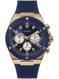 Buy Shop Guess Poseidon Blue Dial Blue Rubber Strap Watch for Men - GW0057G2 USA Online