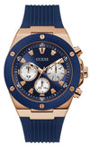 Buy Shop Guess Poseidon Blue Dial Blue Rubber Strap Watch for Men - GW0057G2 USA Online