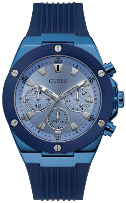 Buy Shop Guess Poseidon Blue Dial Blue Rubber Strap Watch for Men - GW0057G3 USA Online