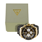 Buy Shop Guess Poseidon Chronograph Black Dial Black Rubber Strap Watch for Men - GW0057G1 USA Online
