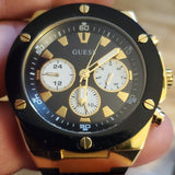Buy Shop Guess Poseidon Chronograph Black Dial Black Rubber Strap Watch for Men - GW0057G1 USA Online