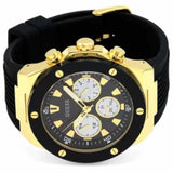 Buy Shop Guess Poseidon Chronograph Black Dial Black Rubber Strap Watch for Men - GW0057G1 USA Online