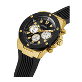 Buy Shop Guess Poseidon Chronograph Black Dial Black Rubber Strap Watch for Men - GW0057G1 USA Online