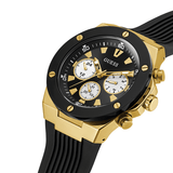 Buy Shop Guess Poseidon Chronograph Black Dial Black Rubber Strap Watch for Men - GW0057G1 USA Online