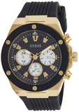Buy Shop Guess Poseidon Chronograph Black Dial Black Rubber Strap Watch for Men - GW0057G1 USA Online