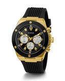 Buy Shop Guess Poseidon Chronograph Black Dial Black Rubber Strap Watch for Men - GW0057G1 USA Online
