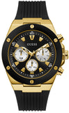 Buy Shop Guess Poseidon Chronograph Black Dial Black Rubber Strap Watch for Men - GW0057G1 USA Online