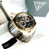 Buy Shop Guess Poseidon Chronograph Black Dial Black Silicone Strap Watch For Men - GW0425G1 USA Online